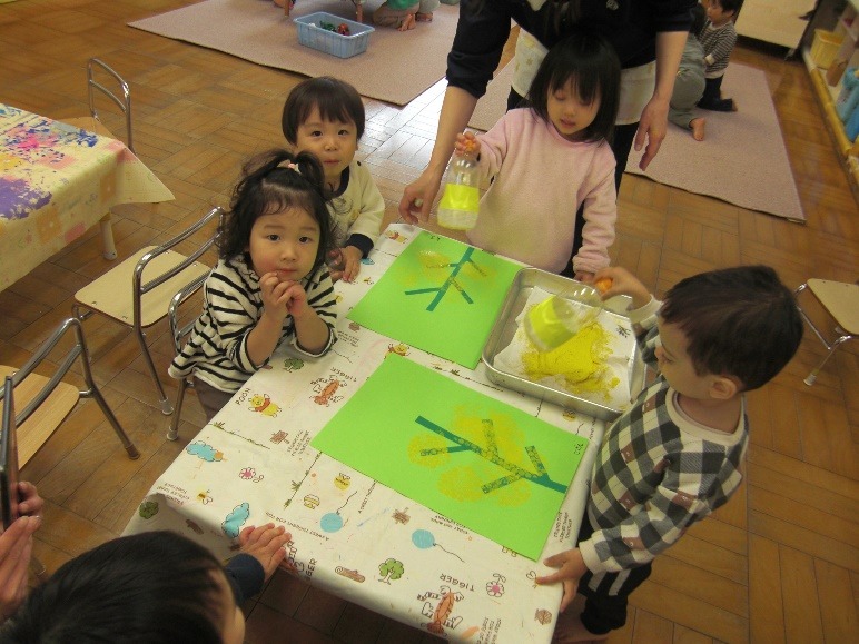 写真：スタンプ遊び